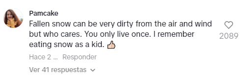Comentario sobre el consumo de nieve de Reese Witherspoon